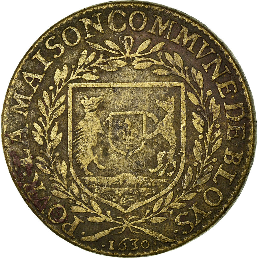 Frankrijk, Token, Maison commune de Blois, Gaston d'Orléans, 1630, FR+, Tin