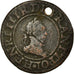 Moneta, Francia, Denier Tournois, 1588, Paris, MB+, Rame, Sombart:4074