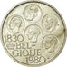 Coin, Belgium, 500 Francs, 500 Frank, 1980, Brussels, EF(40-45), Silver Clad
