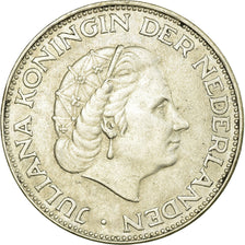 Coin, Netherlands, Juliana, 2-1/2 Gulden, 1966, EF(40-45), Silver, KM:185