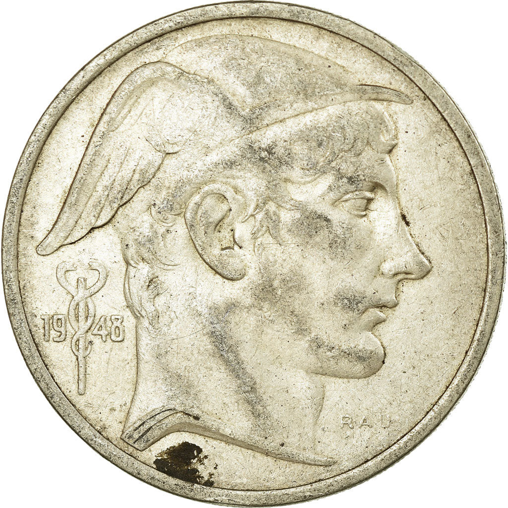 Coin, Belgium, 50 Francs, 50 Frank, 1948, VF(30-35), Silver, KM:137