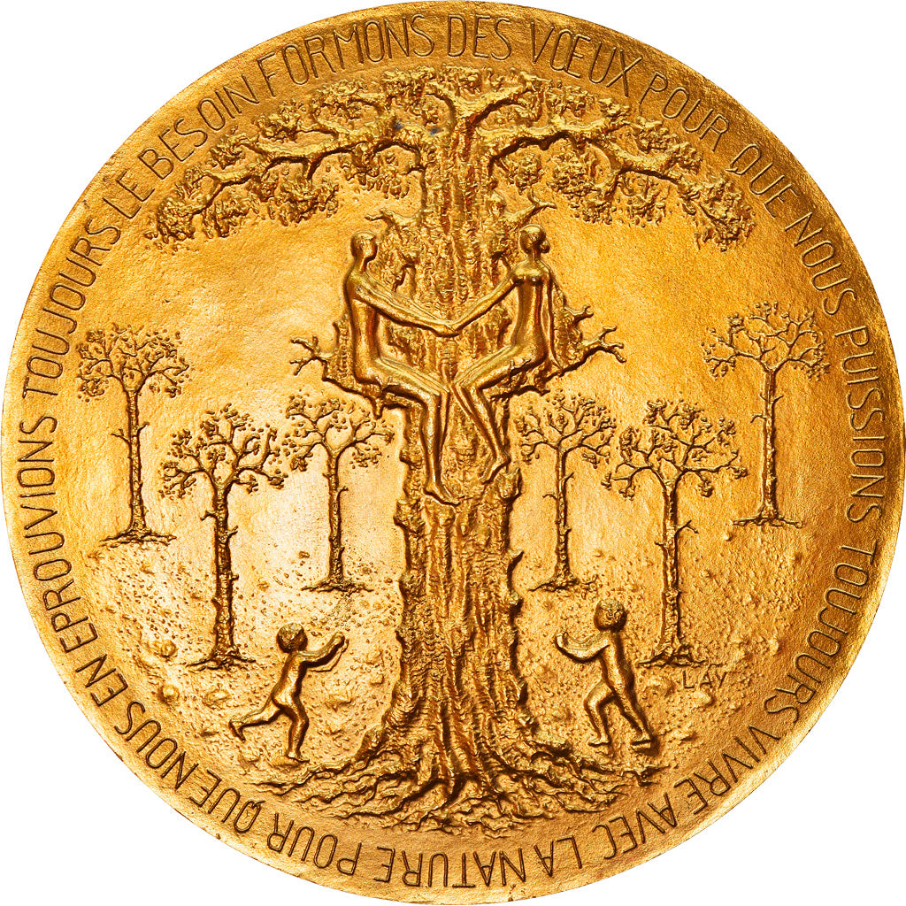 France, Medal, Voeux, Au coeur de la Nature, Arts & Culture, Lay, AU(55-58)