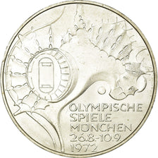 Coin, GERMANY - FEDERAL REPUBLIC, 10 Mark, 1972, Hamburg, AU(55-58), Silver