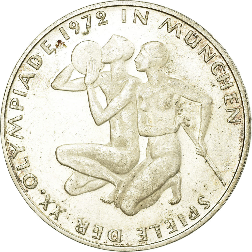 Munten, Federale Duitse Republiek, 10 Mark, 1972, Karlsruhe, Proof, ZF+, Zilver