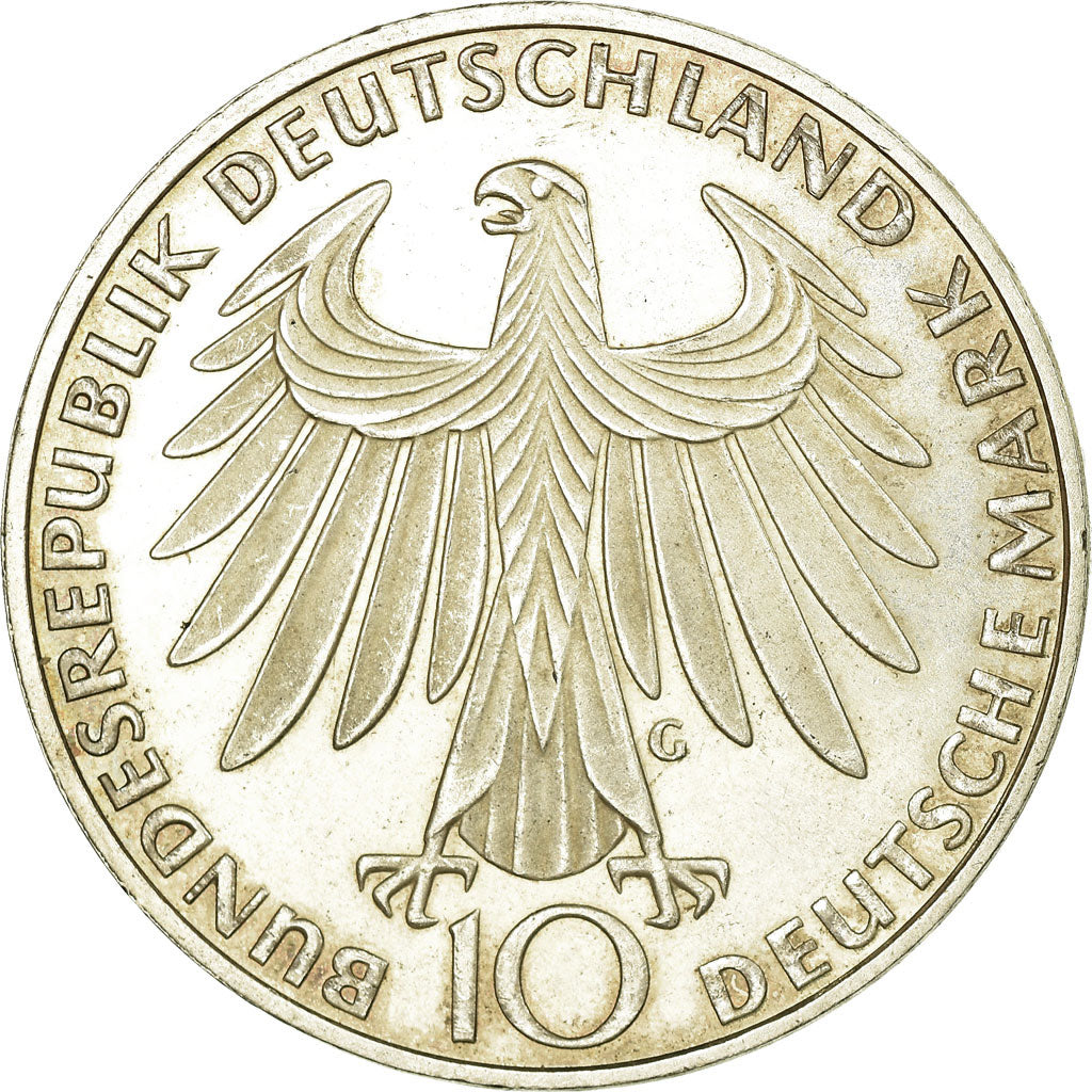 Munten, Federale Duitse Republiek, 10 Mark, 1972, Karlsruhe, Proof, ZF+, Zilver