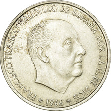 Coin, Spain, Caudillo and regent, 100 Pesetas, 1966, AU(50-53), Silver, KM:797