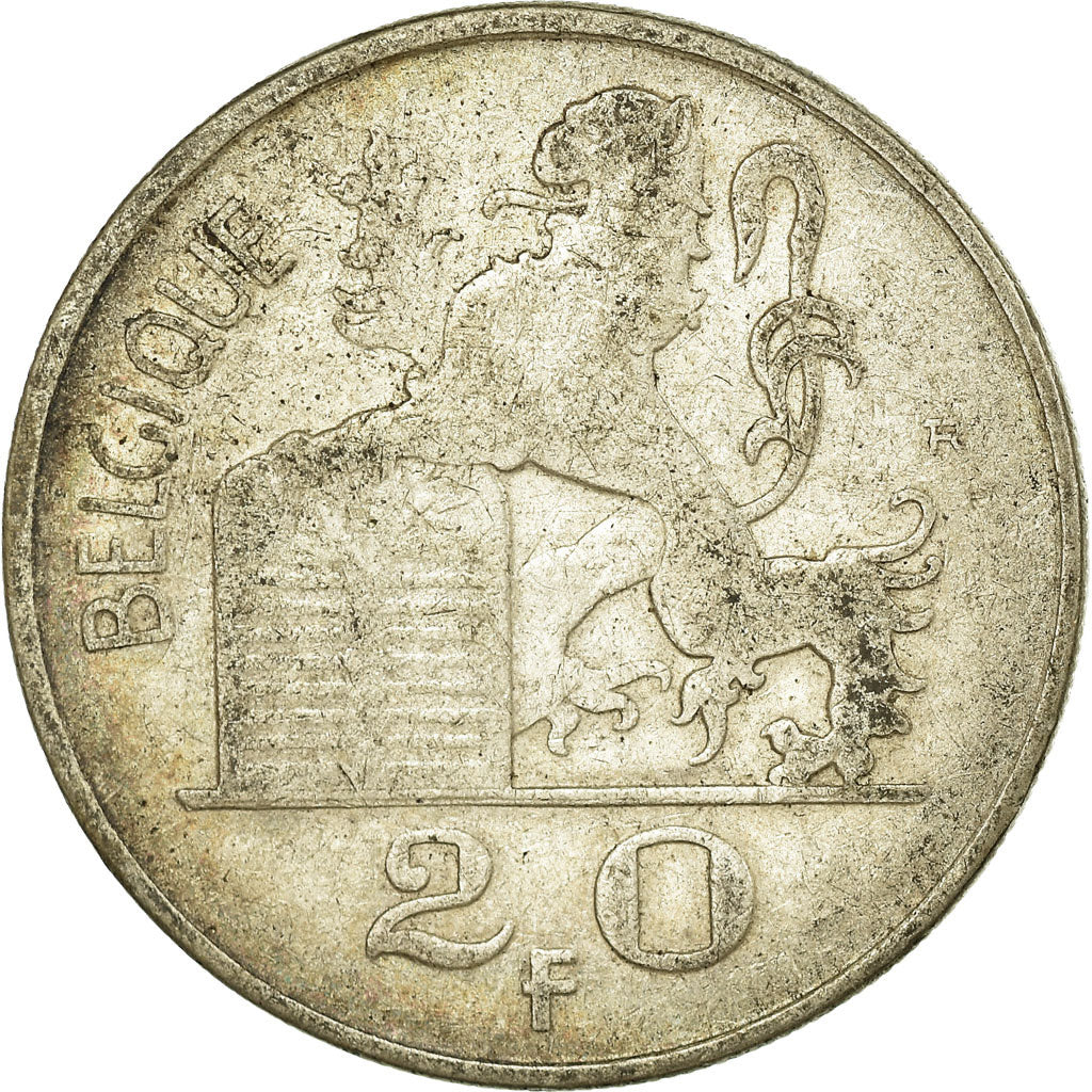 Coin, Belgium, 20 Francs, 20 Frank, 1950, VF(30-35), Silver, KM:140.1
