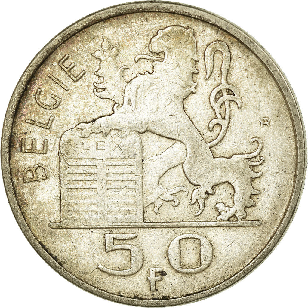 Coin, Belgium, 50 Francs, 50 Frank, 1954, EF(40-45), Silver, KM:137