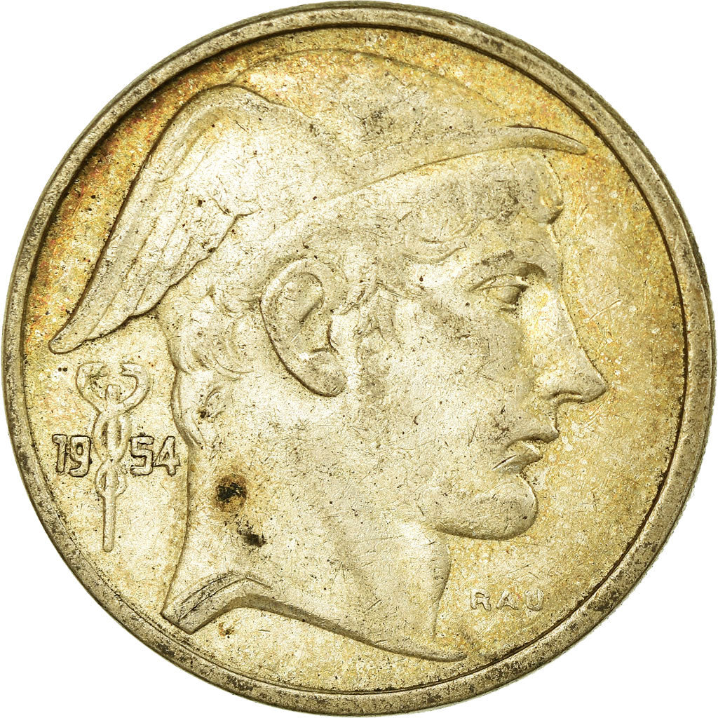 Coin, Belgium, 50 Francs, 50 Frank, 1954, EF(40-45), Silver, KM:137