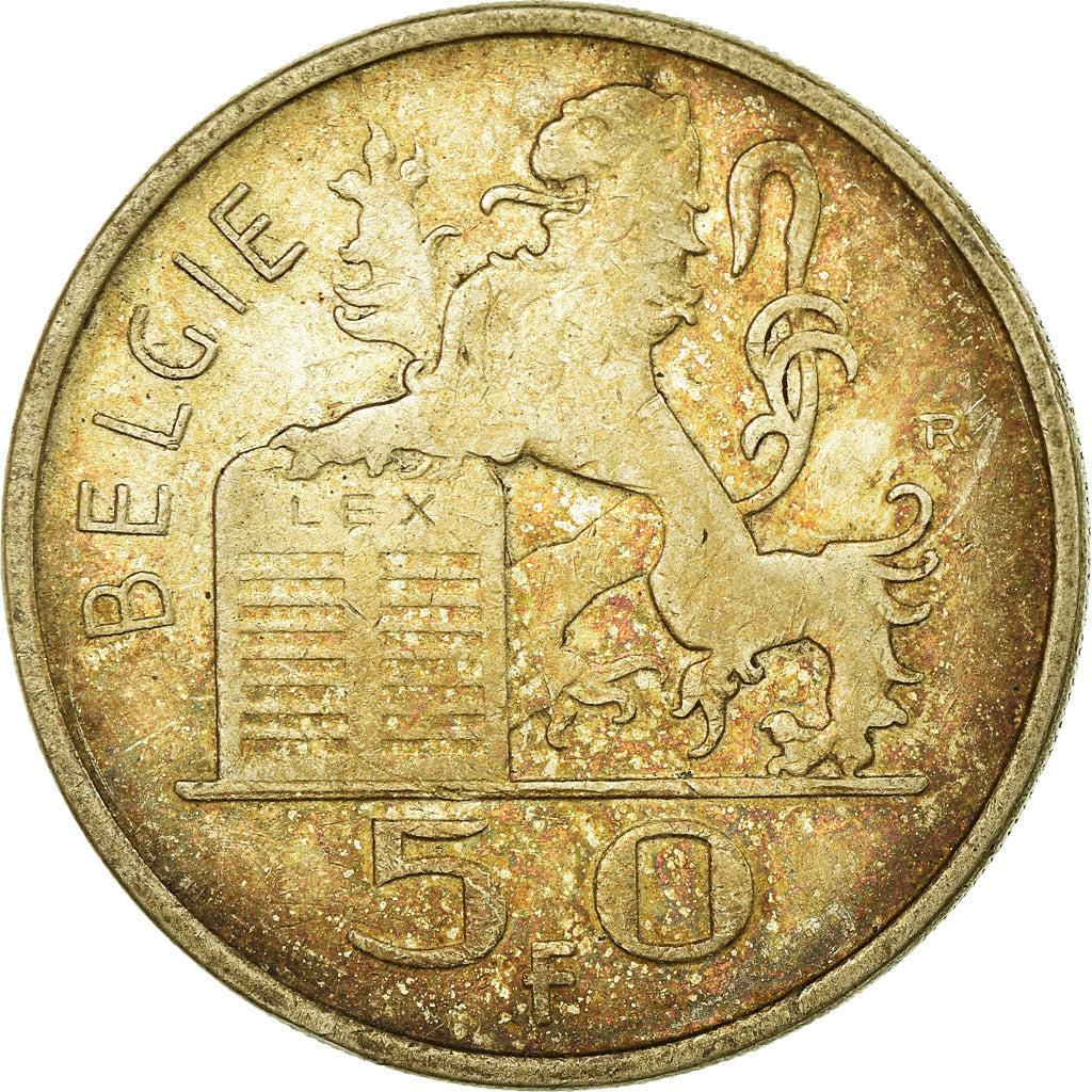 Coin, Belgium, 50 Francs, 50 Frank, 1954, EF(40-45), Silver, KM:137