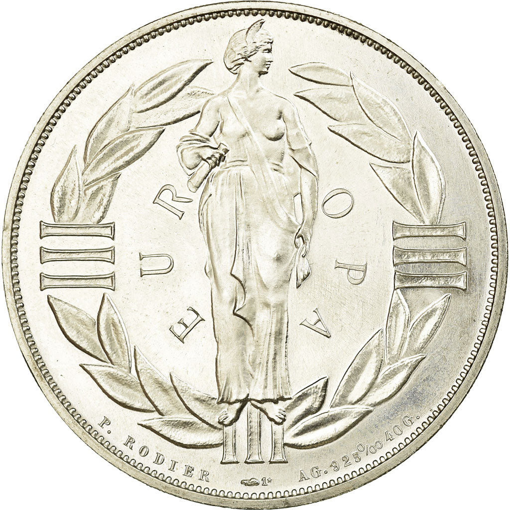 France, Medal, Ecu Euro, EUROPA, 1979, Rodier, MS(60-62), Silver
