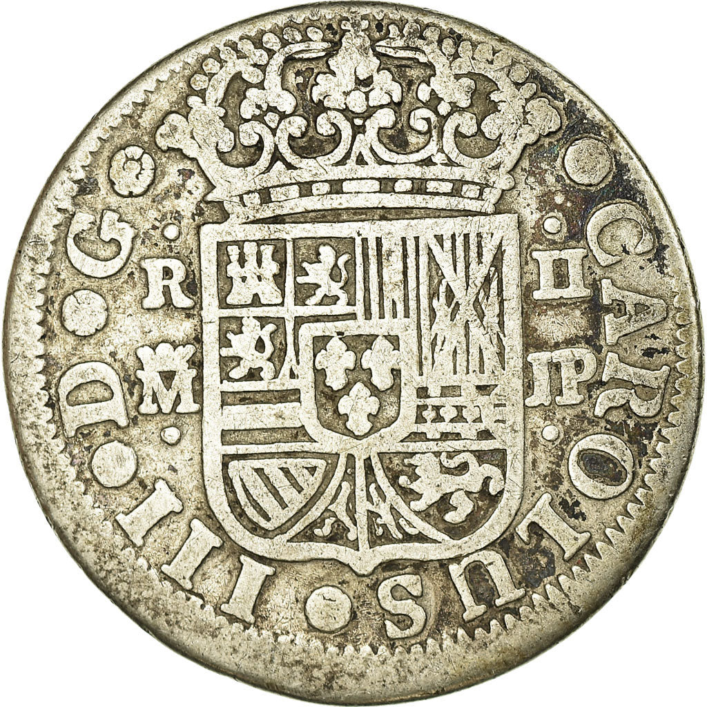 Coin, Spain, Charles III, 2 Reales, 1760, Madrid, VF(20-25), Silver, KM:388.1