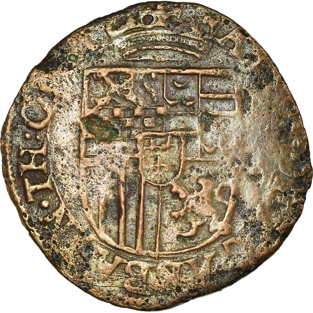 Monnaie, Pays-Bas, THORN, Liard, Oord, 1614, Thorn, TB+, Cuivre, KM:1a