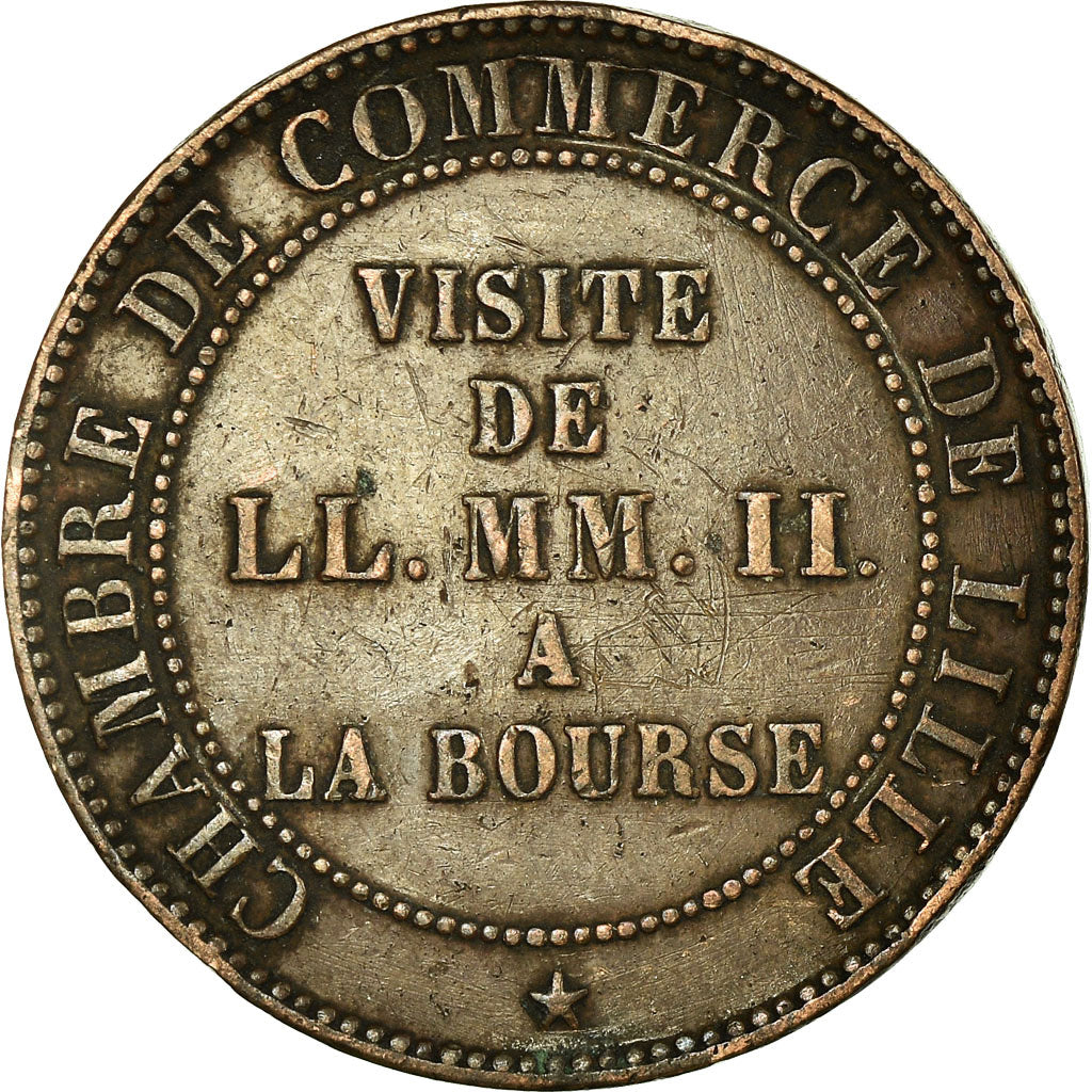 Francja, Token, Izba handlowa, Visite de Napoléon III à Lille, 1853