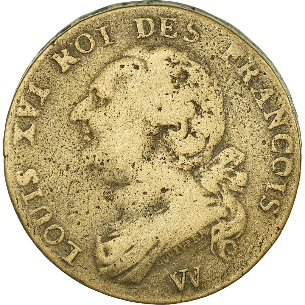 Münze, Frankreich, 12 deniers françois, 12 Deniers, 1792, Lille, S+, Bronze