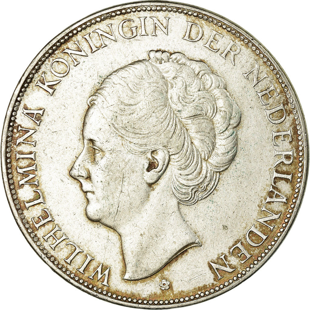 Coin, Netherlands, Wilhelmina I, 2-1/2 Gulden, 1930, EF(40-45), Silver, KM:165