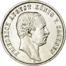 Coin, German States, SAXONY-ALBERTINE, Friedrich August III, 3 Mark, 1910