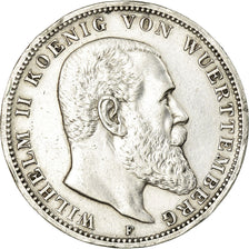 Monnaie, Etats allemands, WURTTEMBERG, Wilhelm II, 3 Mark, 1914, Freudenstadt
