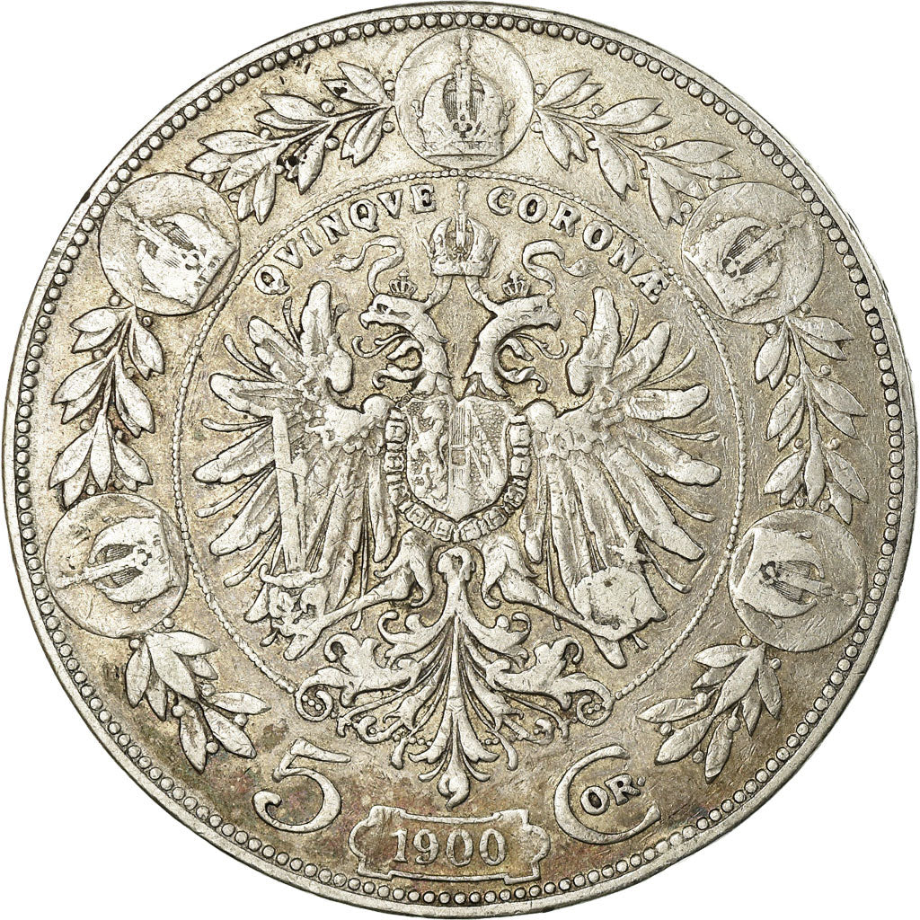 Münze, Österreich, Franz Joseph I, 5 Corona, 1900, S, Silber, KM:2807