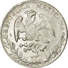 Moneta, Mexico, 8 Reales, 1895, Mexico City, AU(50-53), Srebro, KM:377.10