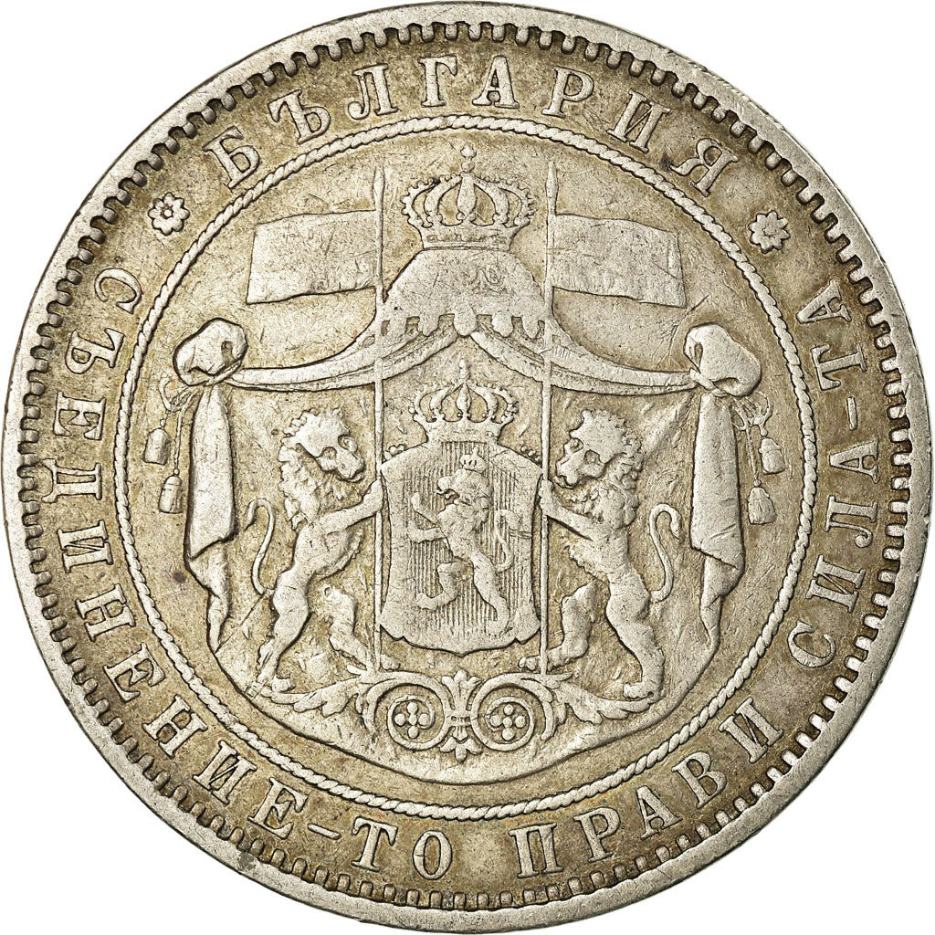 Münze, Bulgarien, Alexander  I, 5 Leva, 1885, St. Petersburg, SS, Silber, KM:7