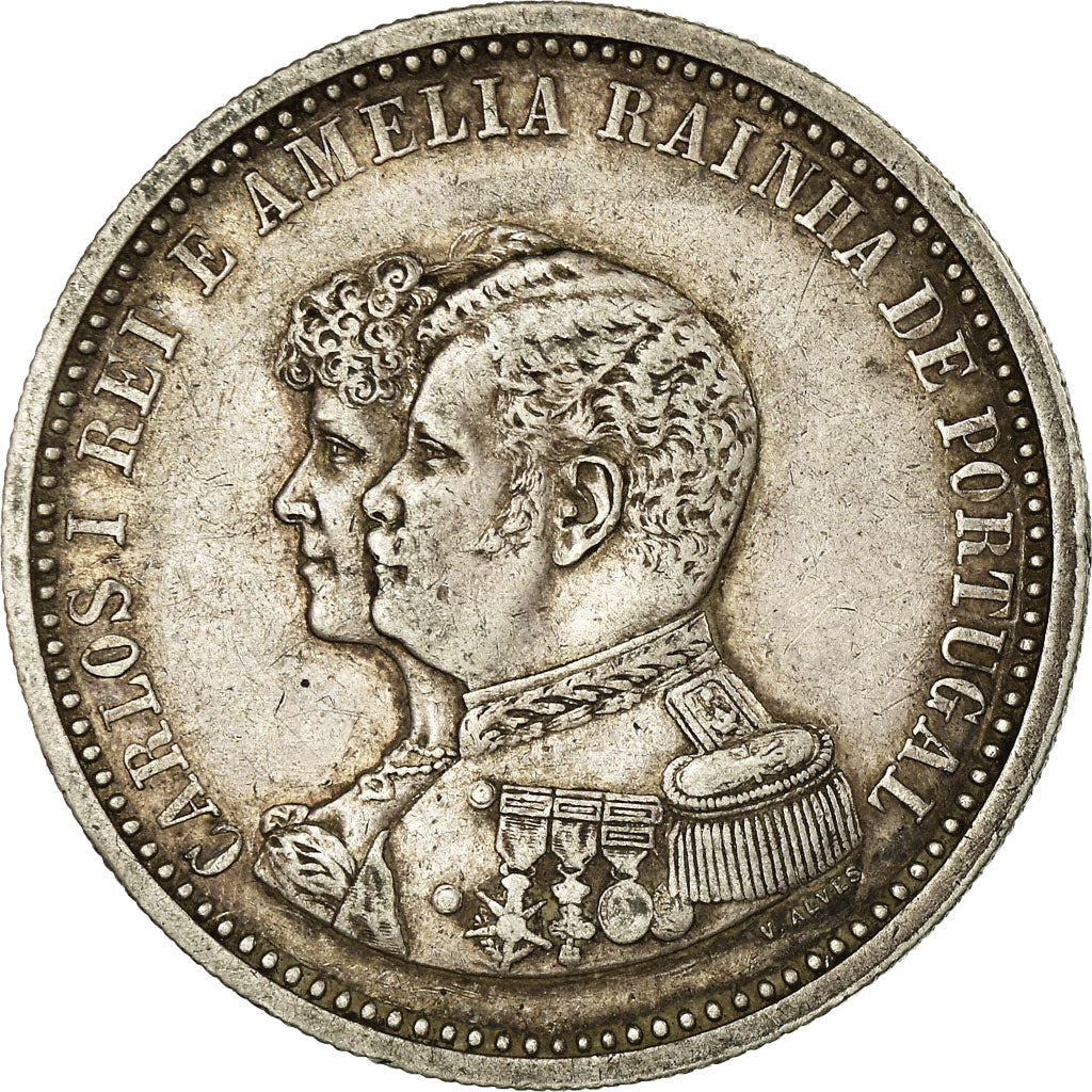 Coin, Portugal, Carlos I, 500 Reis, 1898, VF(30-35), Silver, KM:538