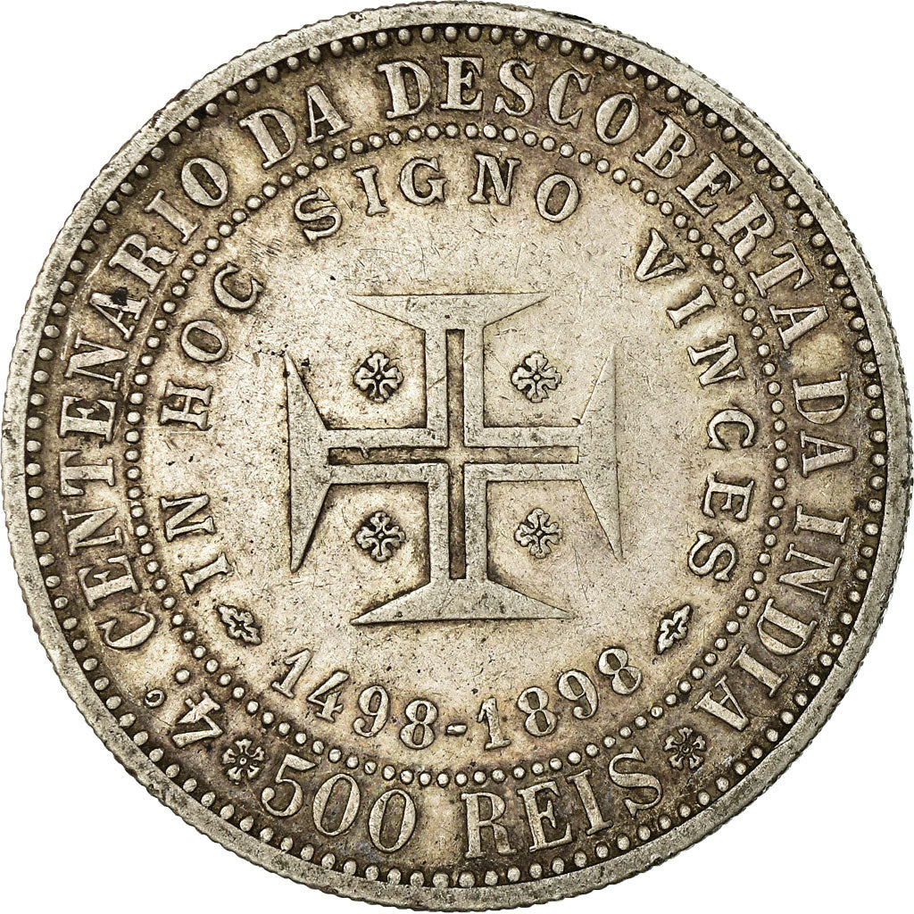 Coin, Portugal, Carlos I, 500 Reis, 1898, VF(30-35), Silver, KM:538