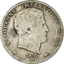 Monnaie, États italiens, KINGDOM OF NAPOLEON, Napoleon I, 2 Lire, 1811, Milan