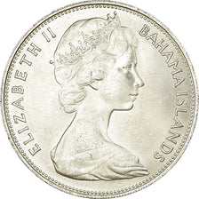 Monnaie, Bahamas, Elizabeth II, 5 Dollars, 1966, TTB+, Argent, KM:10