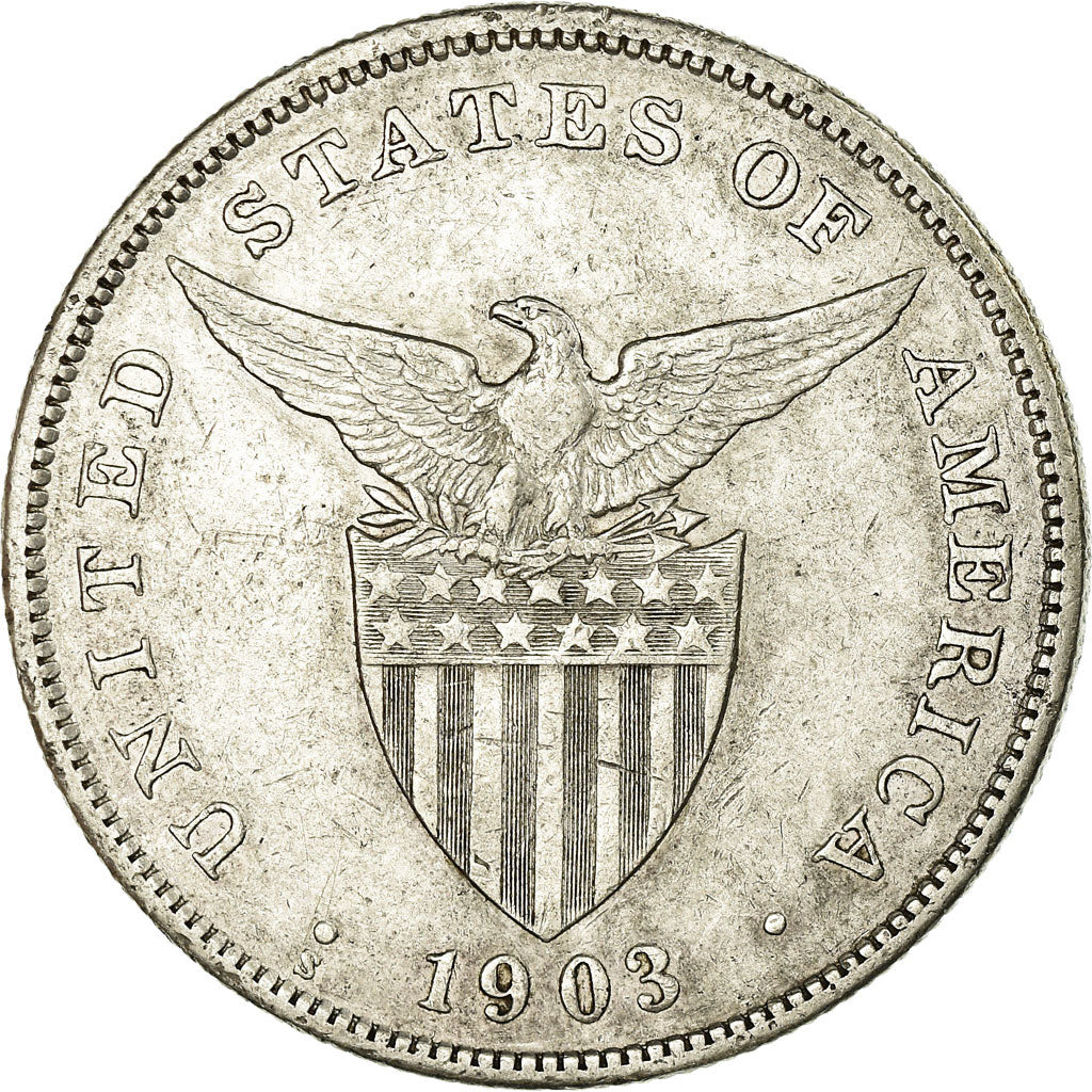 Coin, Philippines, Peso, 1903, San Francisco, AU(50-53), Silver, KM:168