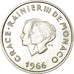 Coin, Monaco, Rainier III, 10 Francs, 1966, AU(50-53), Silver, KM:M1, Gadoury:MC