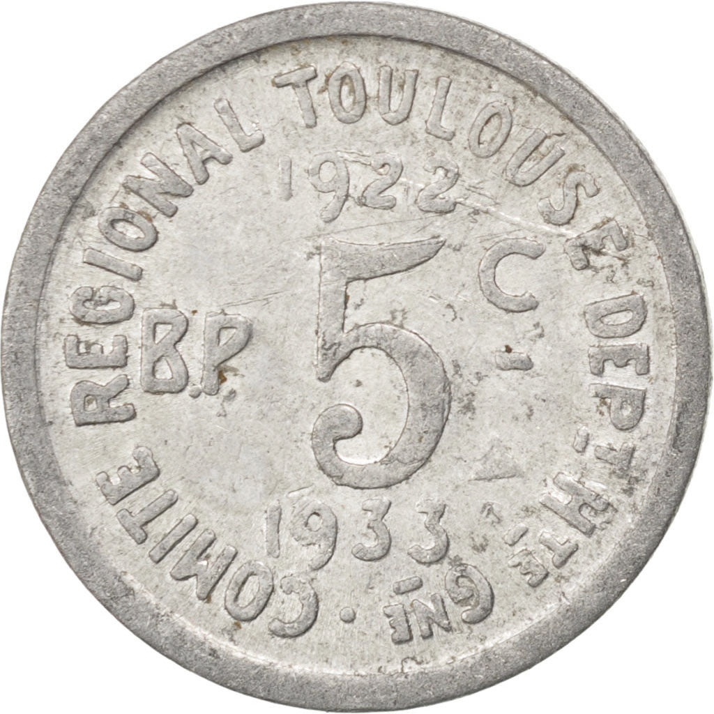 France, 5 Centimes, EF(40-45), Aluminium, Elie #15.7, 0.93