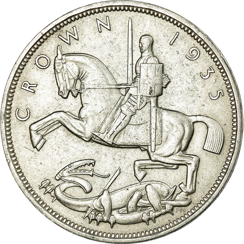 Coin, Great Britain, George V, Crown, 1935, AU(50-53), Silver, KM:842