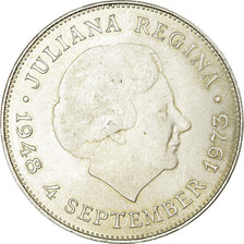 Munten, Nederland, Juliana, 10 Gulden, 1973, Utrecht, ZF+, Zilver, KM:196