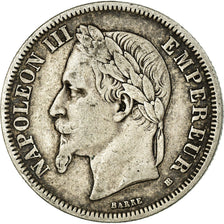 Monnaie, France, Napoléon III, 2 Francs, 1866, Strasbourg, TB+, Argent