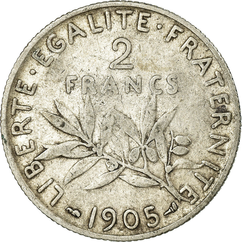 Monnaie, France, Semeuse, 2 Francs, 1905, Paris, TB+, Argent, Gadoury:532