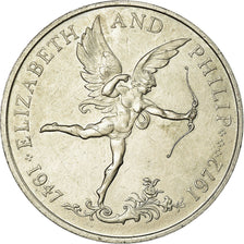 Monnaie, Guernsey, Elizabeth II, 25 Pence, 1972, Guernesey, TTB+, Copper-nickel