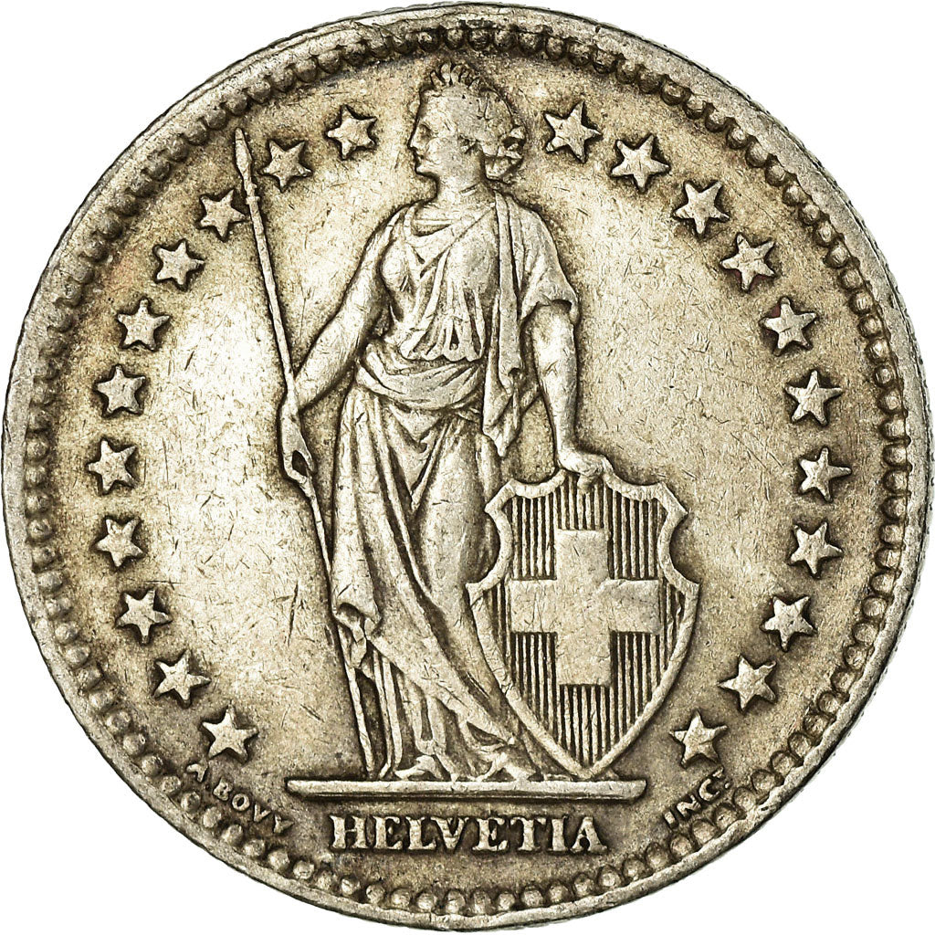 Coin, Switzerland, 2 Francs, 1944, Bern, AU(50-53), Silver, KM:21
