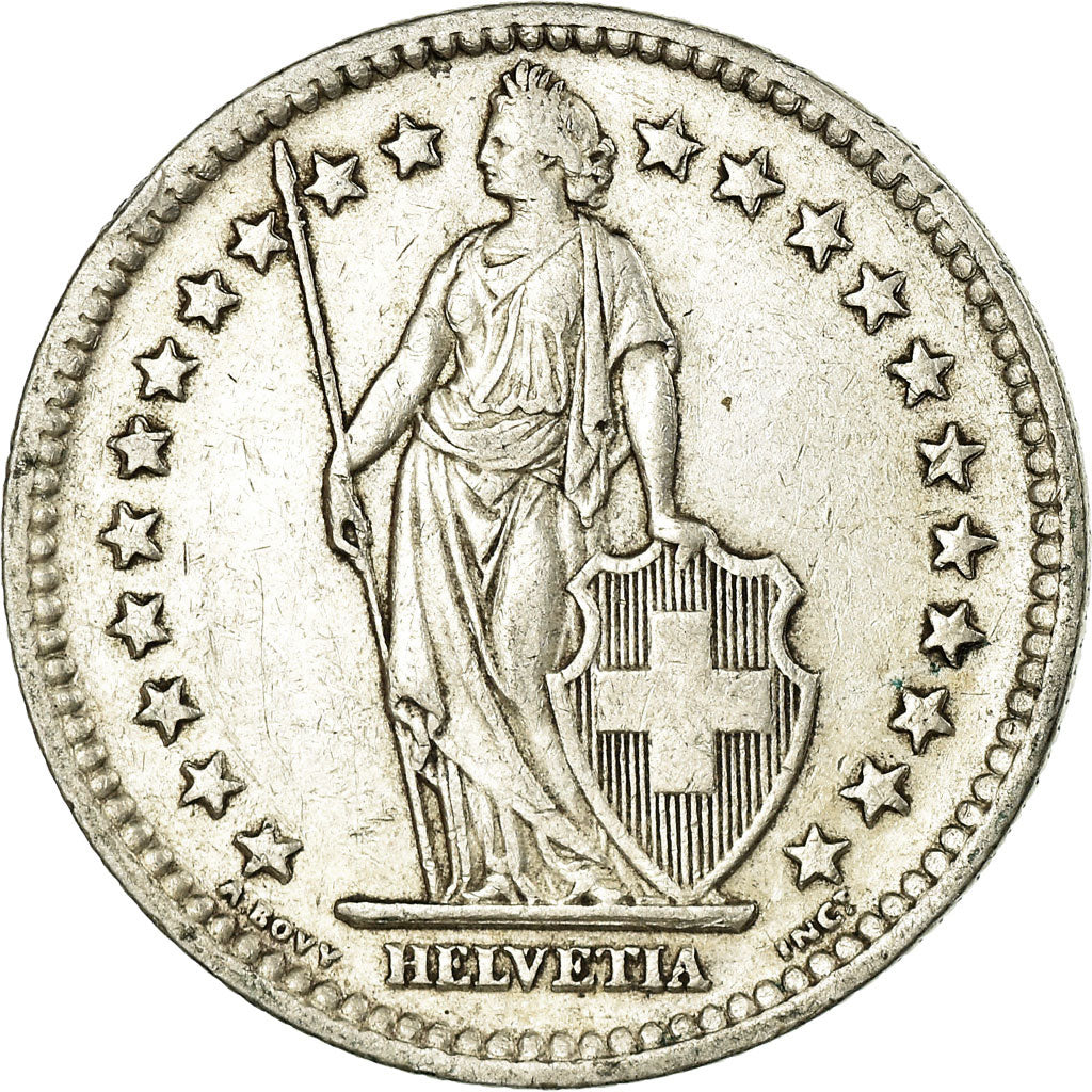 Coin, Switzerland, 2 Francs, 1944, Bern, EF(40-45), Silver, KM:21