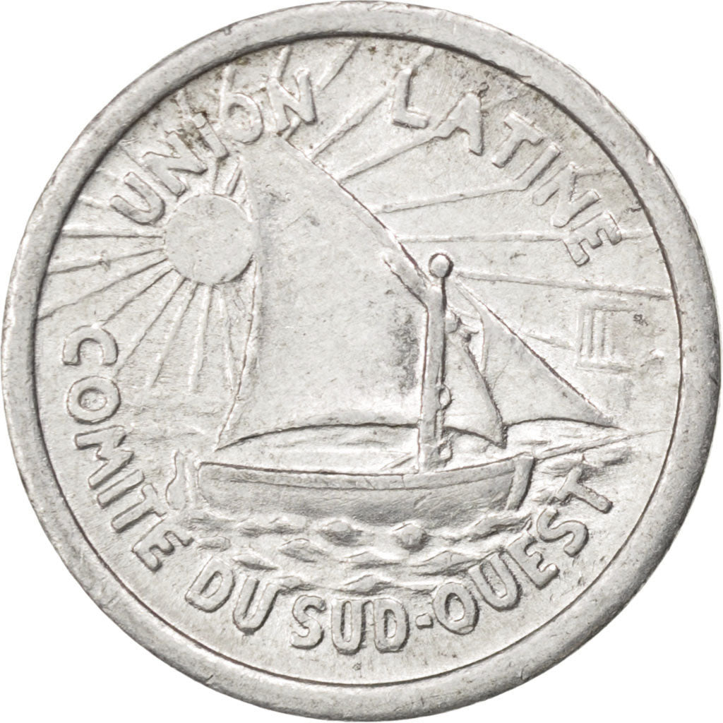 France, 5 Centimes, AU(50-53), Aluminium, Elie #15.7, 0.90