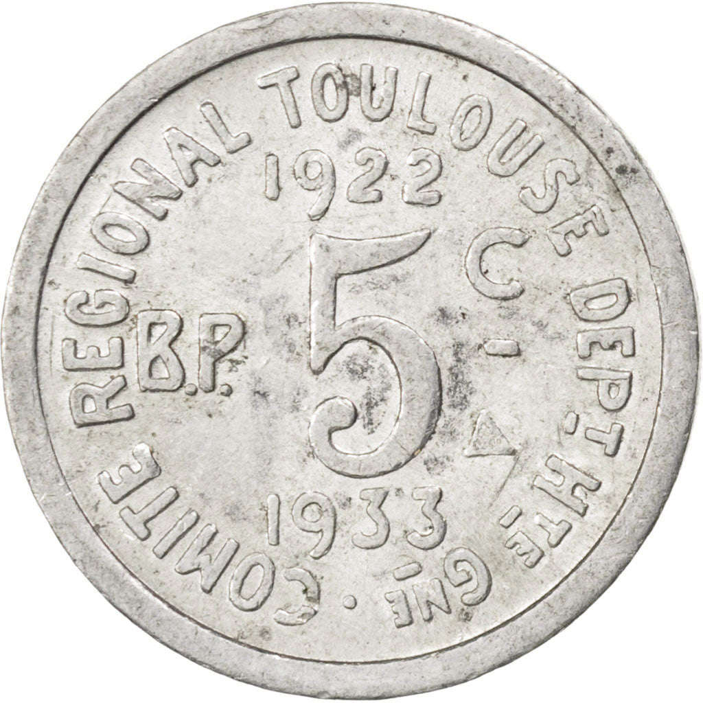 France, 5 Centimes, AU(50-53), Aluminium, Elie #15.7, 0.90