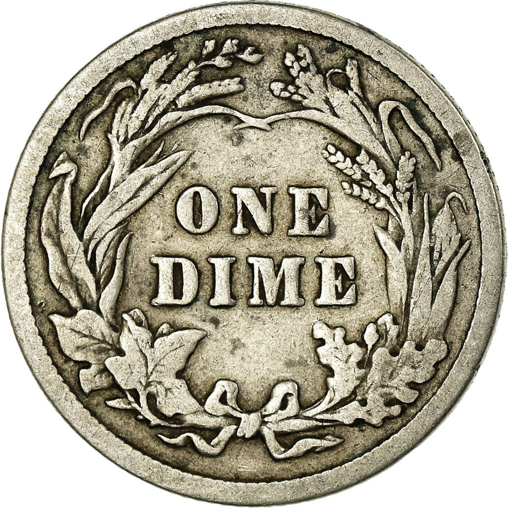 Coin, United States, Barber Dime, Dime, 1913, U.S. Mint, Philadelphia