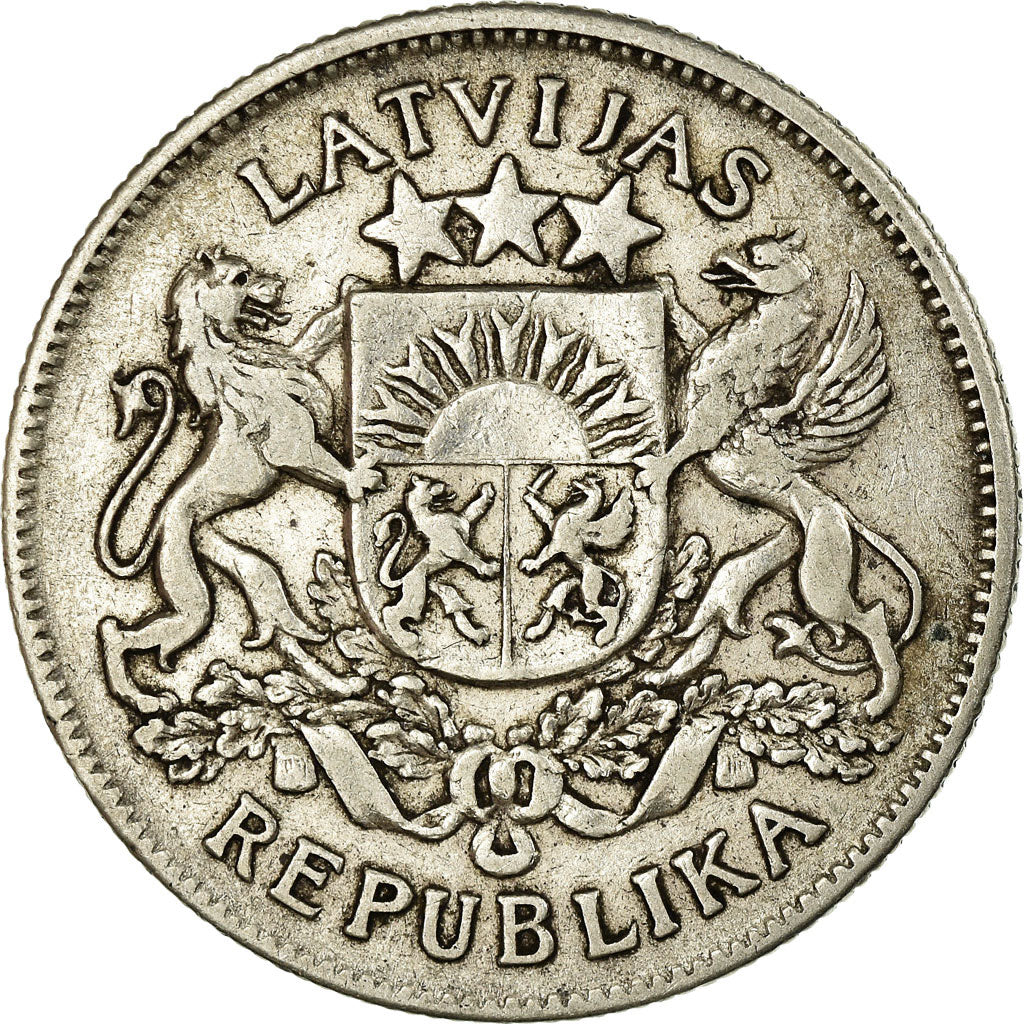 Coin, Latvia, 2 Lati, 1925, EF(40-45), Silver, KM:8