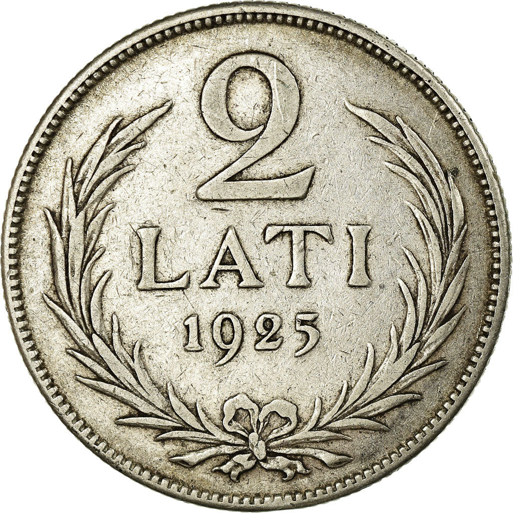 Coin, Latvia, 2 Lati, 1925, EF(40-45), Silver, KM:8