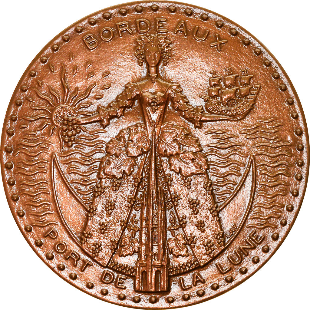 France, Médaille, La Gironde, Bordeaux, Port de la Lune, Geography, 1975, Lay
