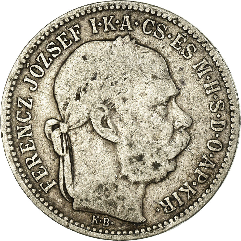 Coin, Hungary, Franz Joseph I, Korona, 1895, Kormoczbanya, VF(30-35), Silver