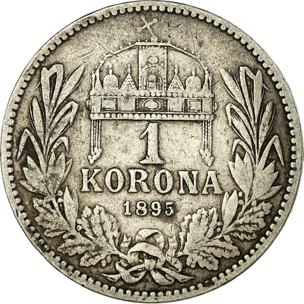 Coin, Hungary, Franz Joseph I, Korona, 1895, Kormoczbanya, VF(30-35), Silver