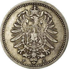 Moneda, ALEMANIA - IMPERIO, Wilhelm I, 20 Pfennig, 1873, Stuttgart, MBC, Plata