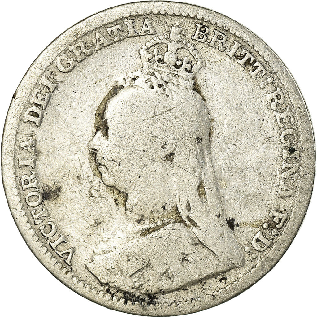 Coin, Great Britain, Victoria, 3 Pence, 1891, F(12-15), Silver, KM:758