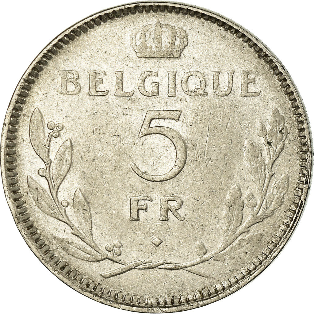 Coin, Belgium, Leopold III, 5 Francs, 5 Frank, 1936, VF(30-35), Nickel, KM:108